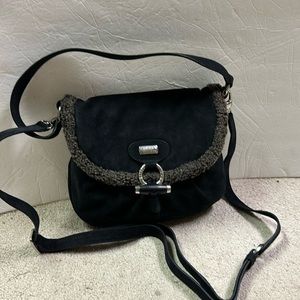 NEW!! Women’s Stuart Weitzman Black Suede Toggle Crossbody Bag